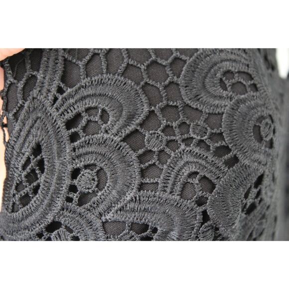 Black Lace Bodice Peplum Strappy Tank S - Picture 7 of 8